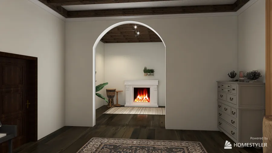 calm wood house 3d design renderings