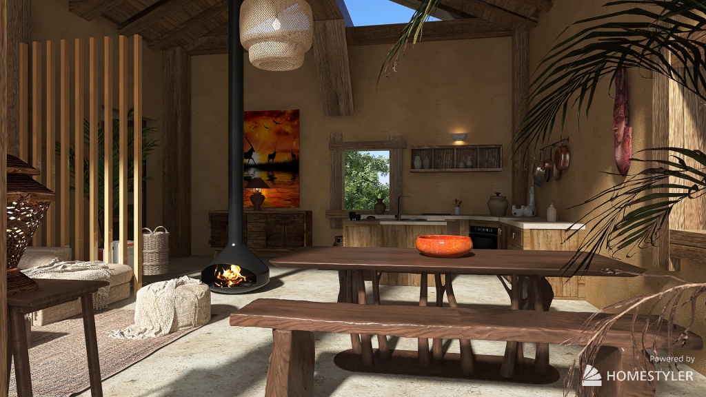 Villa Safari Afrique 3d design renderings