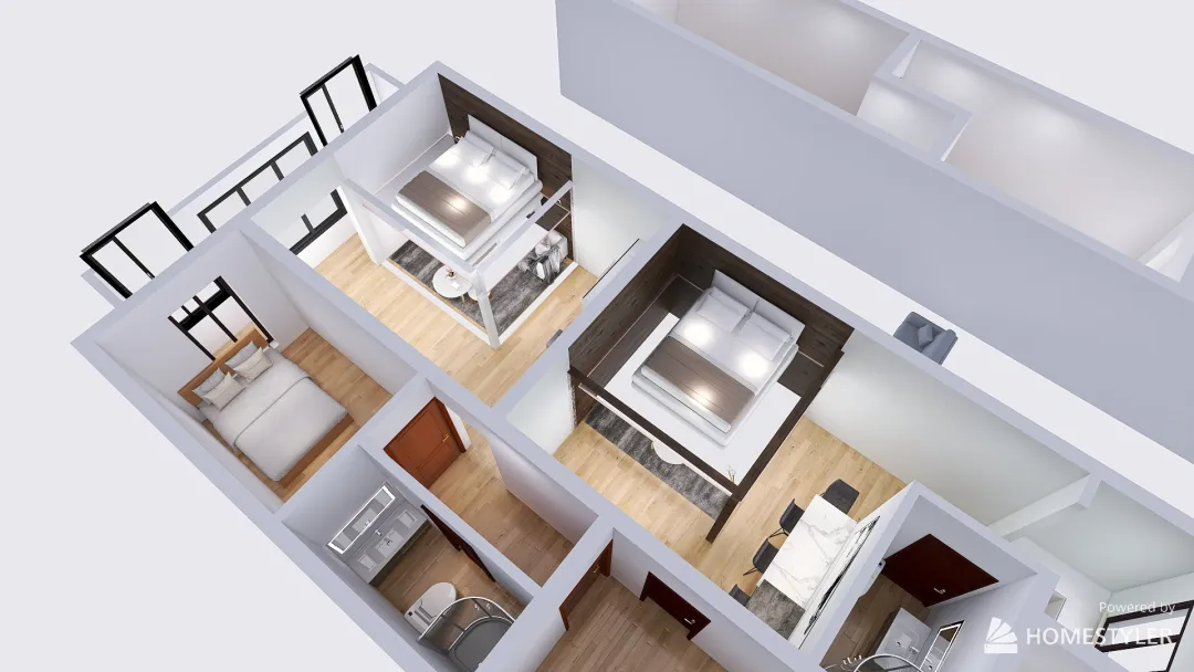 Gzira duplex maisonette 375k 3d design renderings