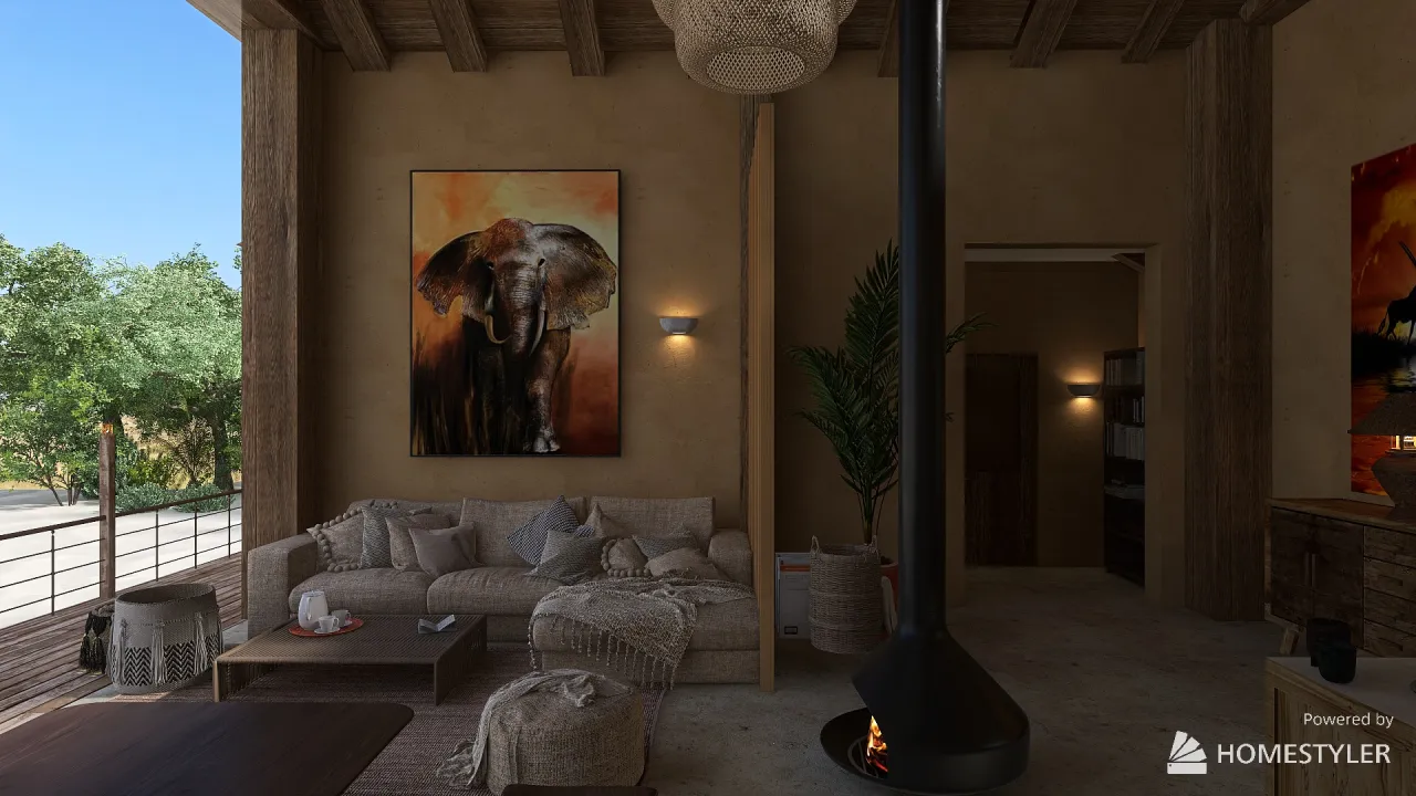 Villa Safari Afrique 3d design renderings