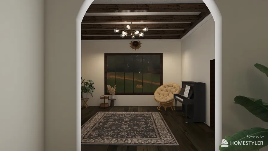 calm wood house 3d design renderings