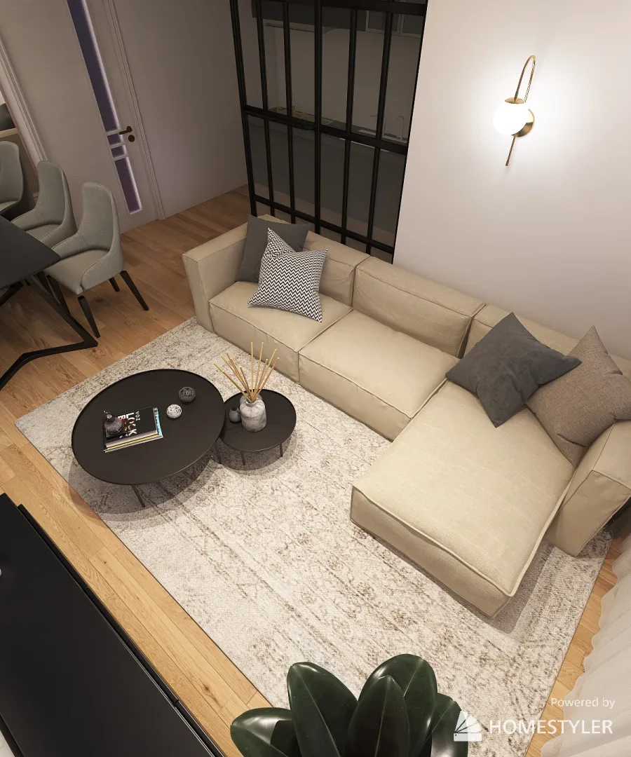 Sala simples 3d design renderings