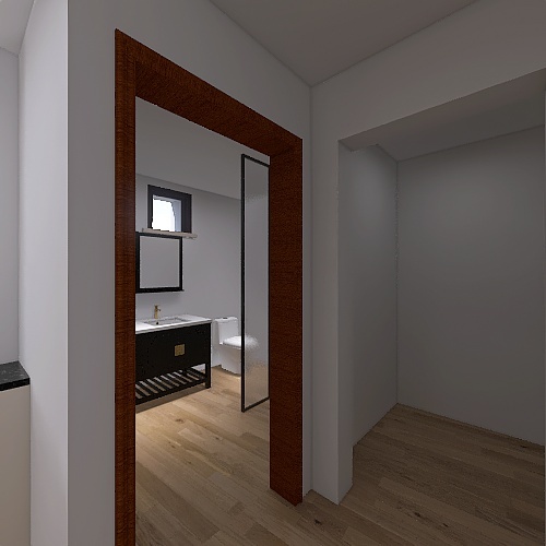 baño al fondo escalera horizontal 3d design renderings