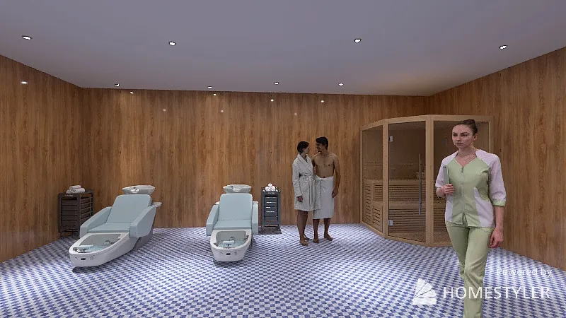 massage and  spa 3d design renderings