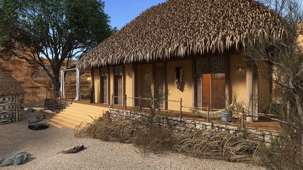 Modern Vacaciones en Africa 3d design renderings