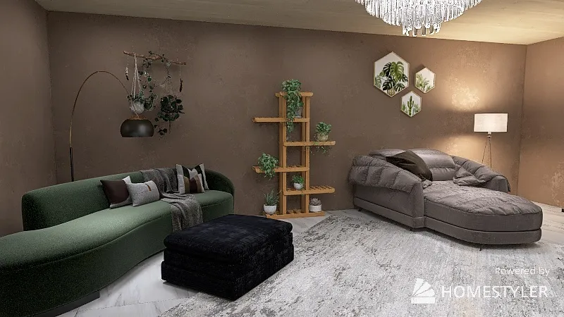 Cozy Living Room Space 3d design renderings