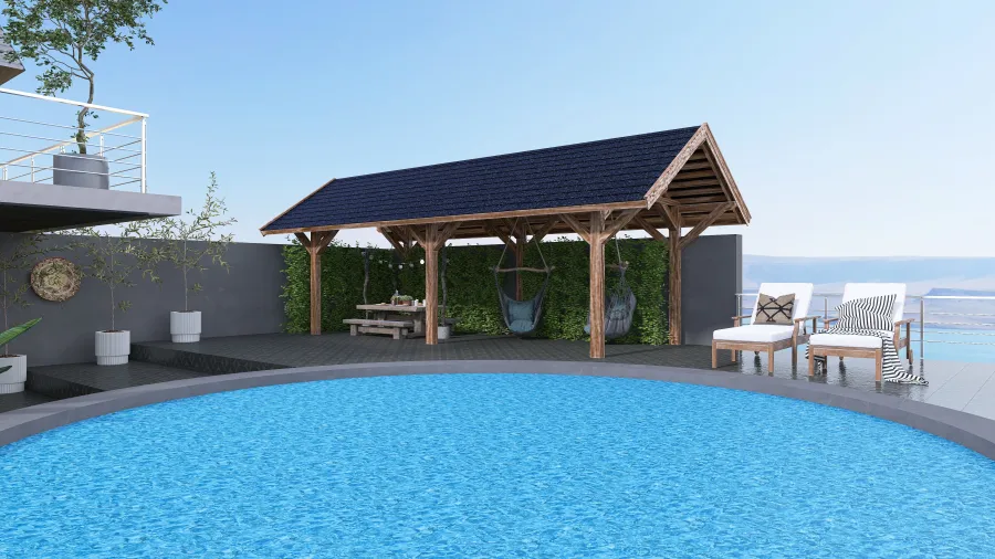 Modern Africa: summer sun and water 3d design renderings