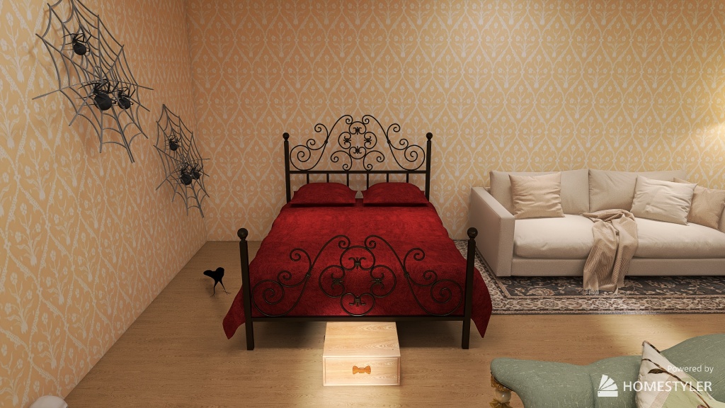 Haunted house exbit and small apartnment 3d design renderings