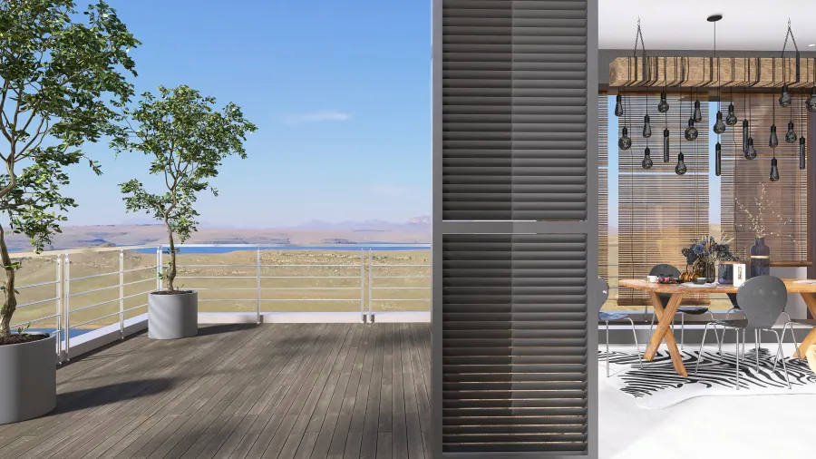 Modern Balcony 3d design renderings