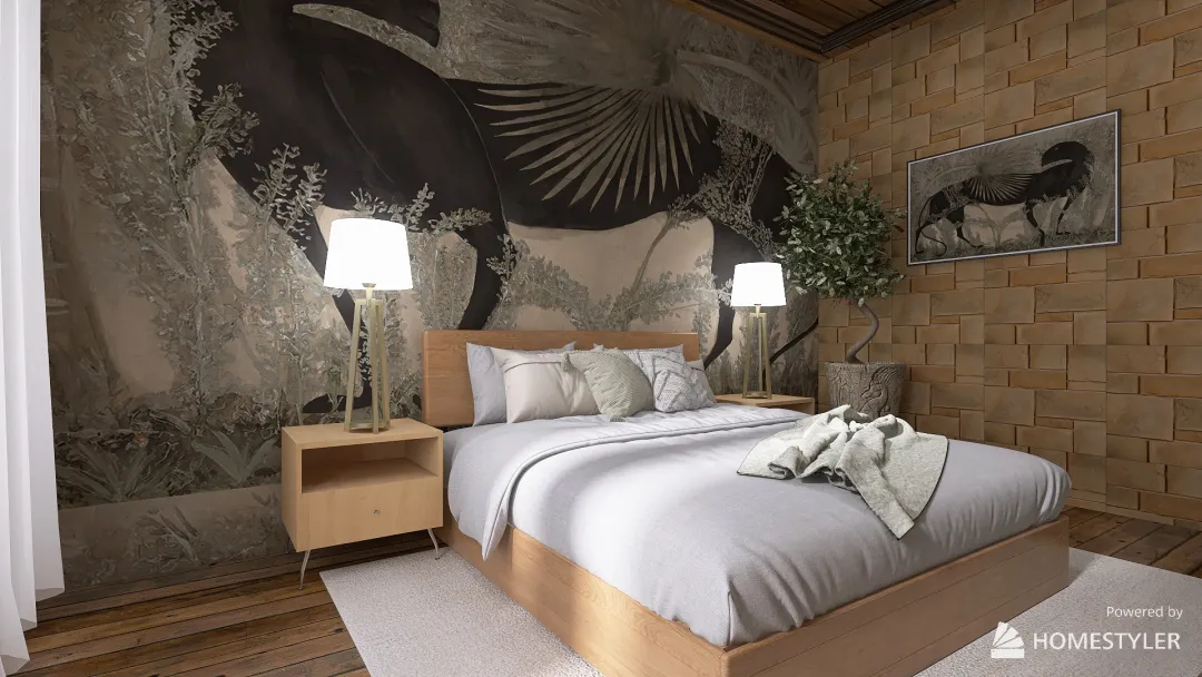 Japandi inspired suttermeadow house 3d design renderings