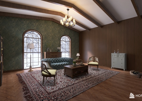 6 Cozy American Style Single Room Design Design Rendering