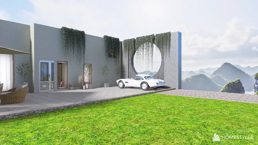 Japandi inspired suttermeadow house 3d design renderings