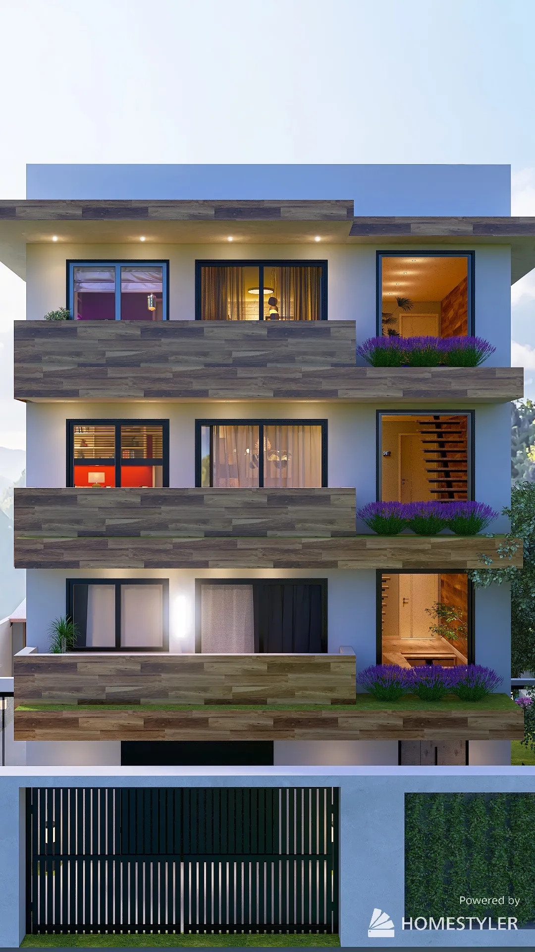 Edifício Residencial 3d design renderings