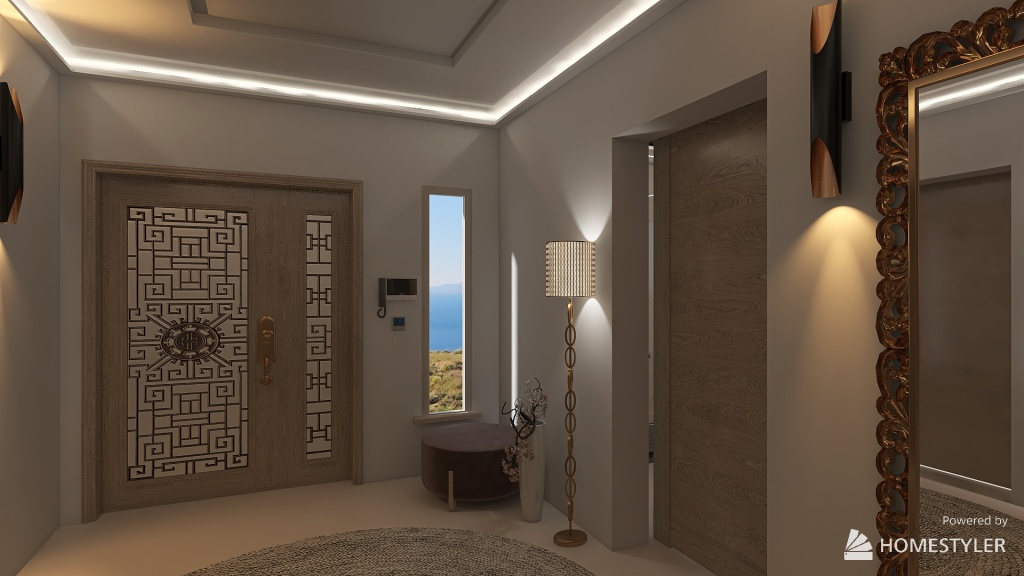 African minimalism in white elegance 3d design renderings