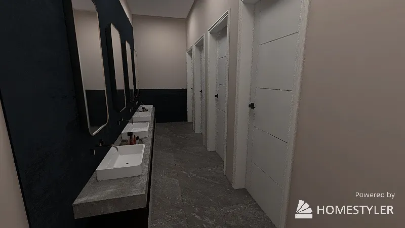 Womens Bathroom 3d design renderings