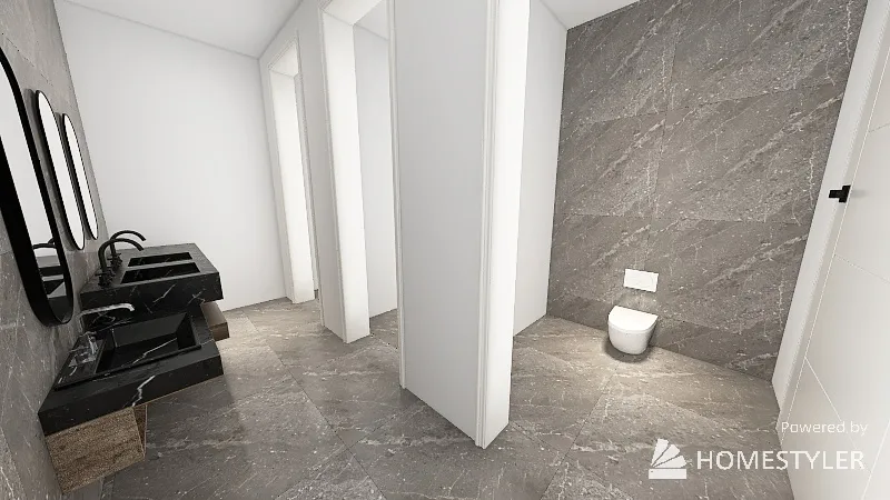 Women Customer Bathroom 3d design renderings