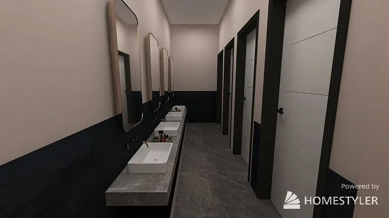 Mens Bathroom 3d design renderings