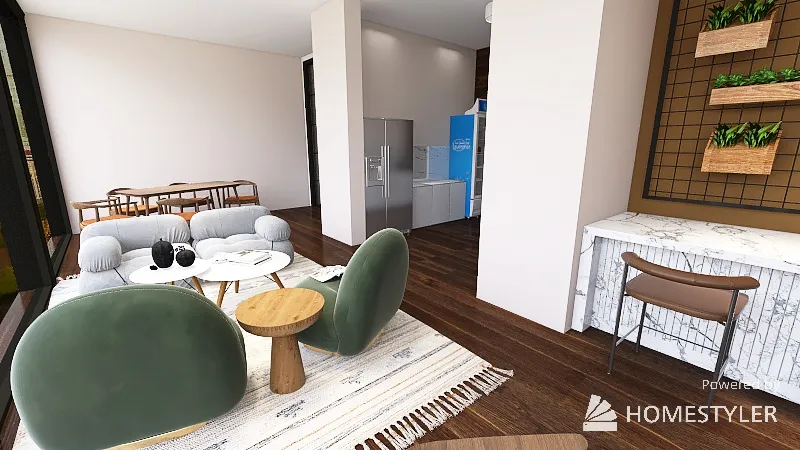 Breakroom Kitchen 3d design renderings