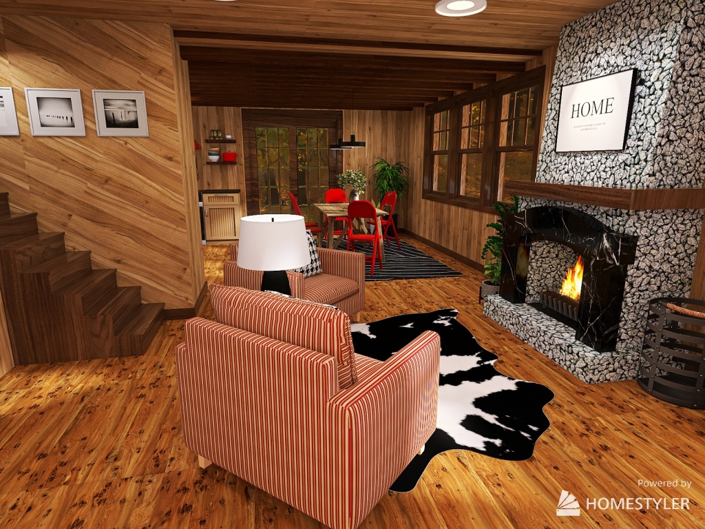 Mercer Cabin 3d design renderings