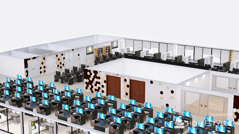 HONEYCOMB OFFICE 3d design renderings