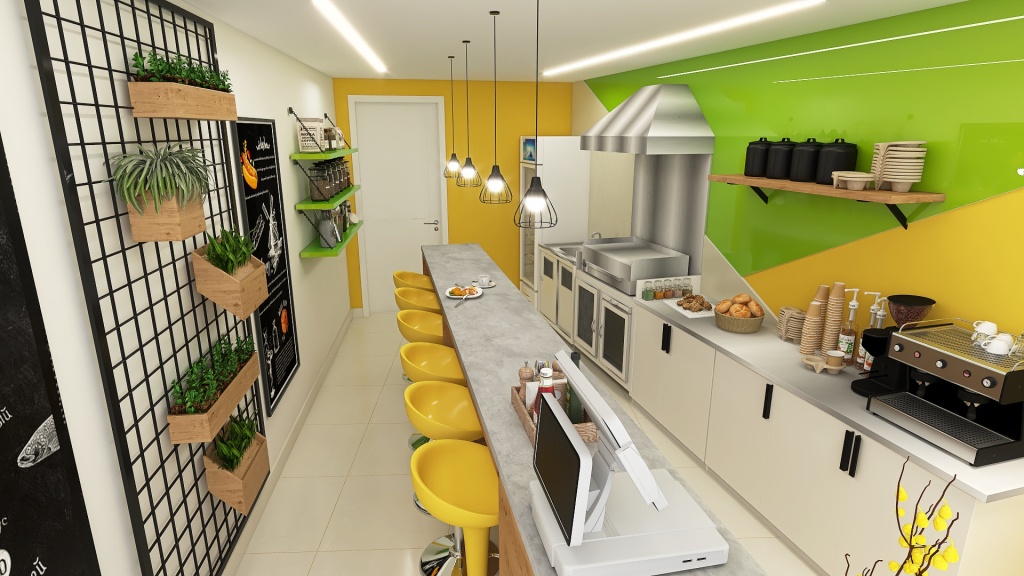 Flafel Restaurant 3d design renderings