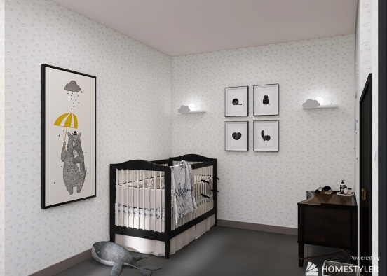 Nursery room Design Rendering