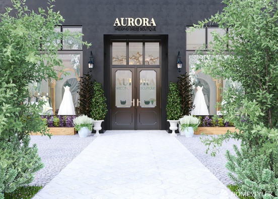 Retail Design Project - Aurora Wedding Dress Boutique Design Rendering