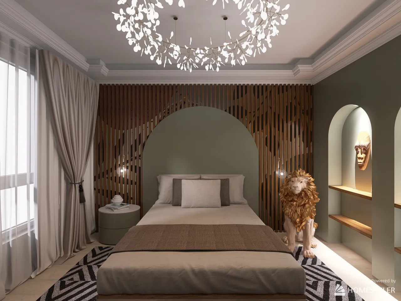 African safari room 3d design renderings