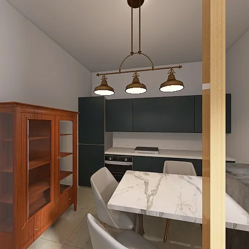 Кухня-гостиная Москва 3d design renderings