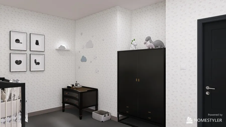 Nursery room 3d design renderings