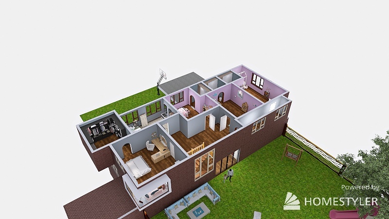 Perfect family home 3d design picture 1279.29
