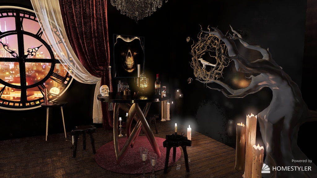 Witches Penthouse 3d design renderings