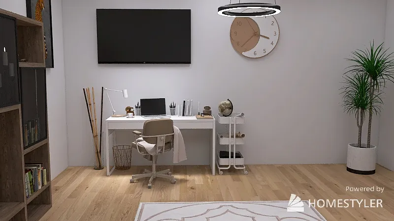 Study Room 3d design renderings