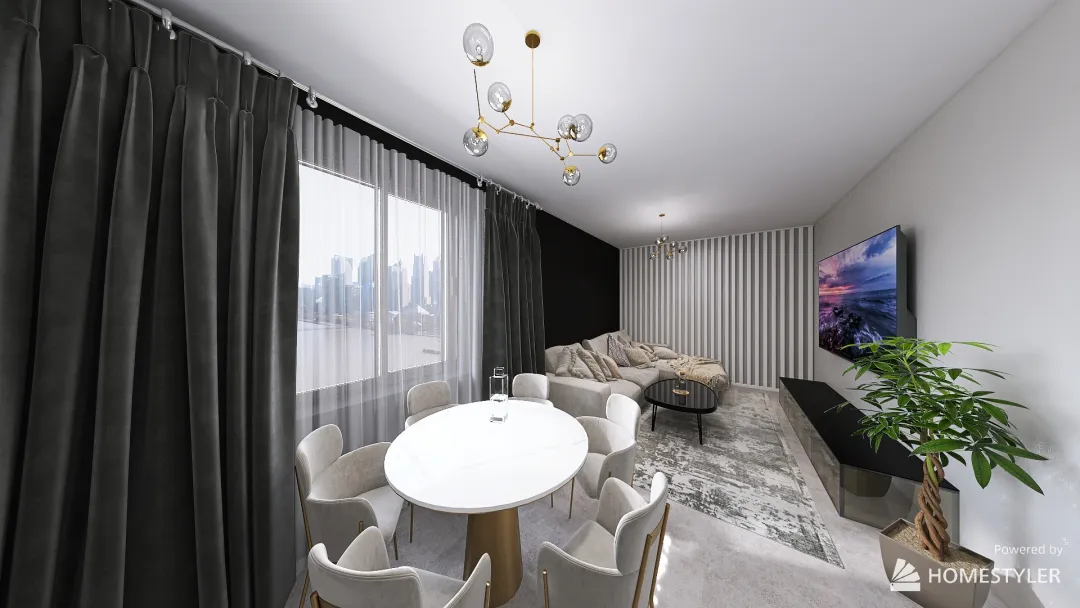 Copy of 10 Sunken Ground Living Room 3d design renderings