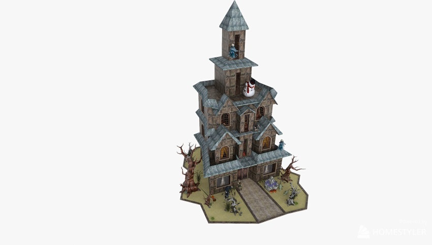 A haunted house 3d design picture 348.79
