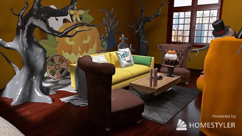 Happy halloween 3d design renderings