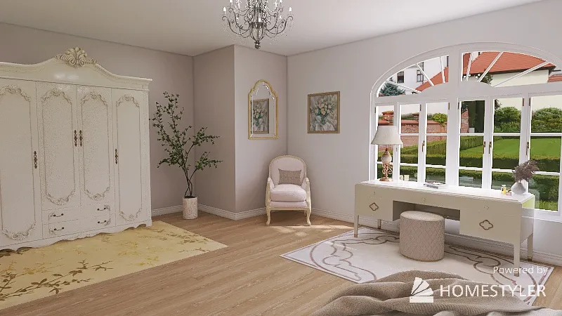 Old Money Bedroom 3d design renderings