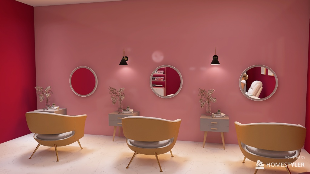 Salon de beauté 3d design renderings