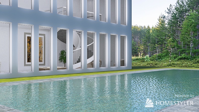 Glass House 3d design renderings