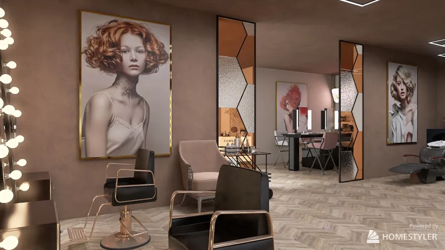 Hair & Beauty Studio 3d design renderings