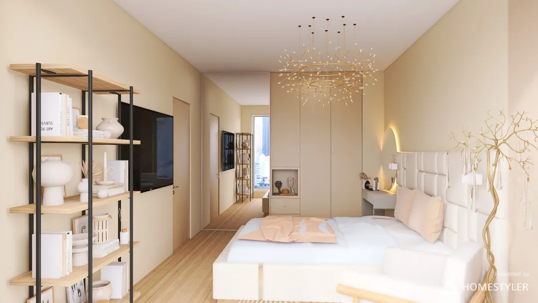 спальня беж 3d design renderings