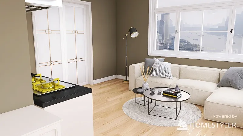 A little Home in the city 3d design renderings