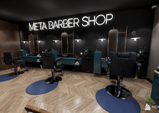 Beauty salon - barber shop Design Rendering