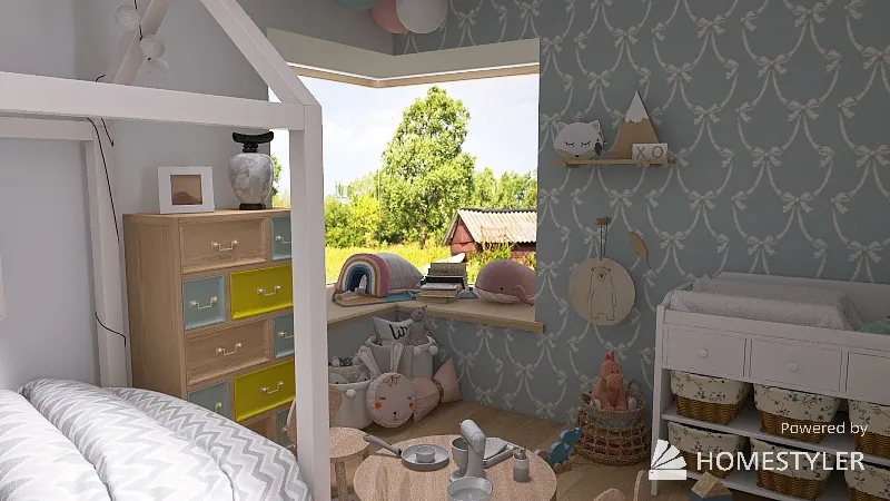 Infants Bedroom 3d design renderings