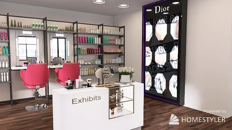 Skin care & hair salon 3d design renderings