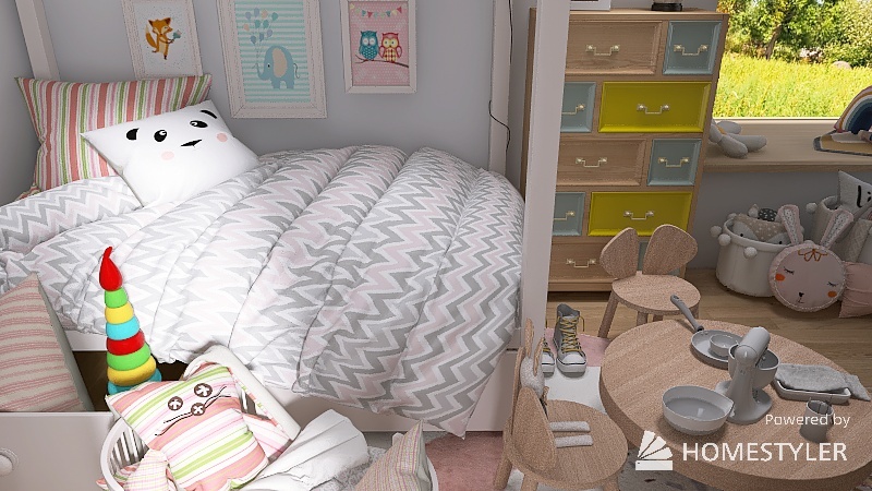 Infants Bedroom 3d design renderings