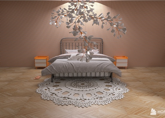 Autum bedroom Design Rendering