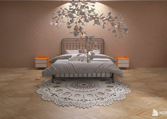 Autum bedroom Design Rendering