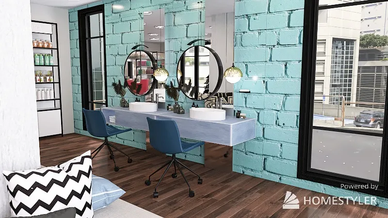 Skin care & hair salon 3d design renderings