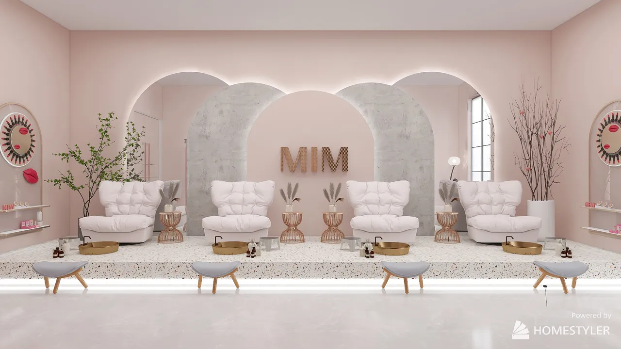 MIM Beauty Salon 3d design renderings